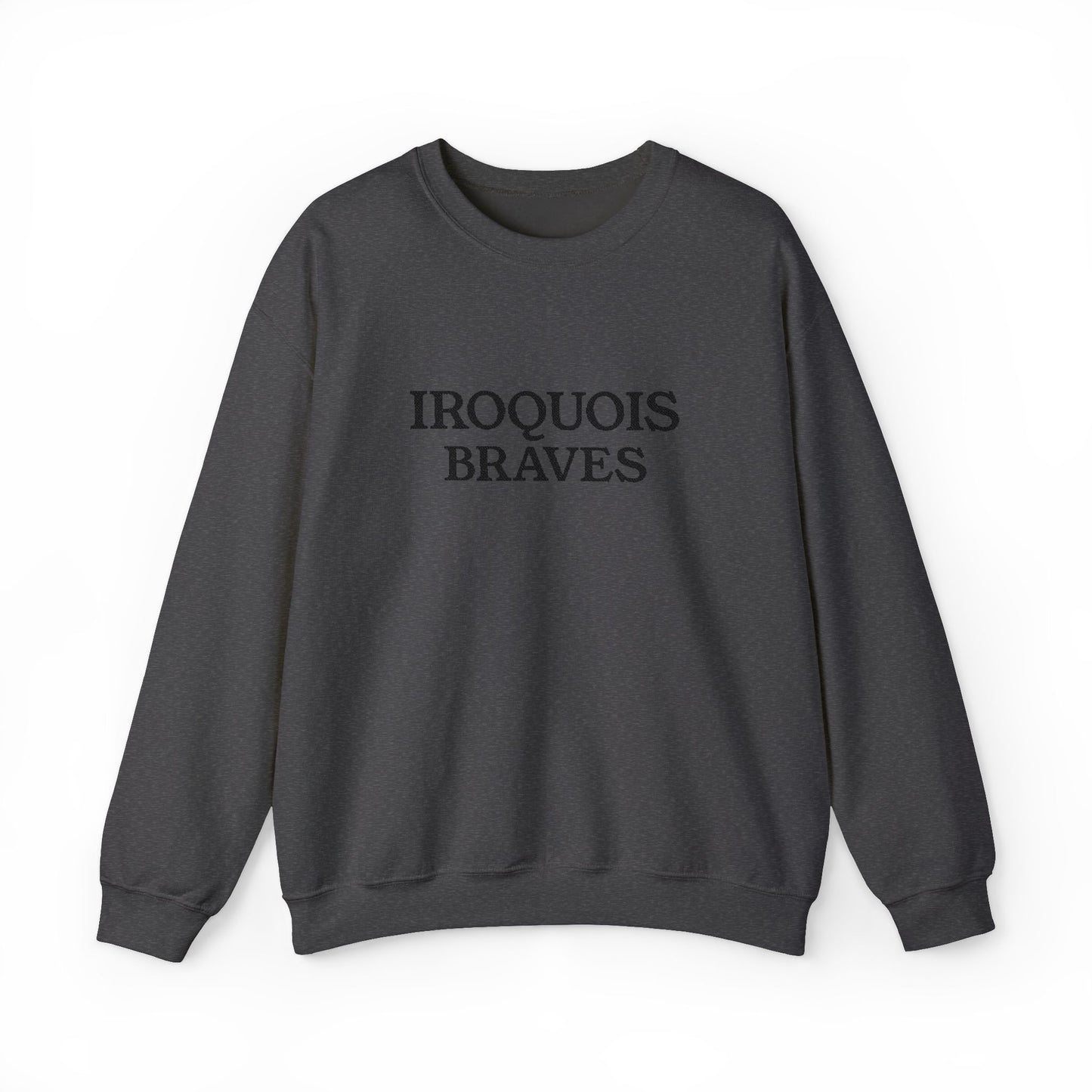 Iroquois Braves Monochrome Sweatshirt, Custom School Spirit Crewneck, Unisex Gildan 18000, Local Team Pride Apparel