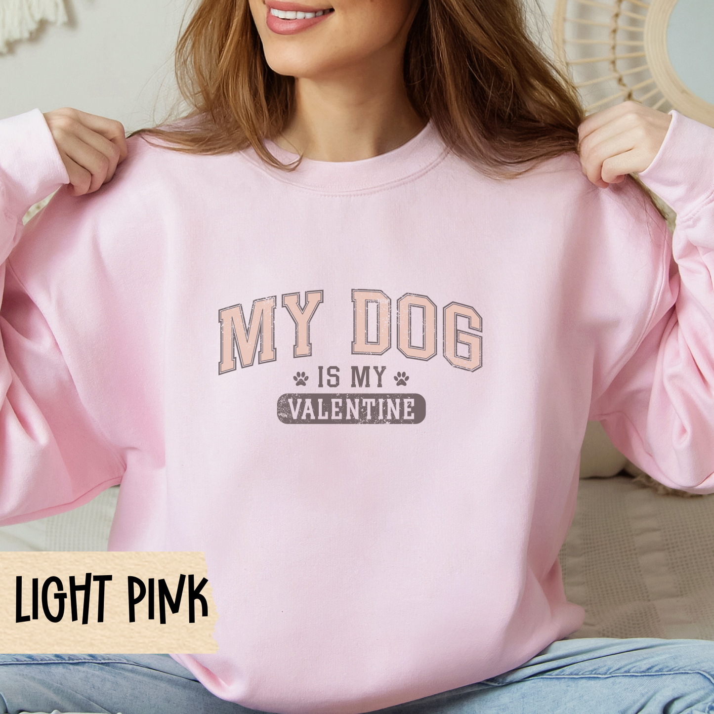 Dog Owner Sweatshirt, Unisex Heavy Blend Crewneck, My Dog is My Valentine, Dog Mom Gift, Valentines Day Sweatshirt