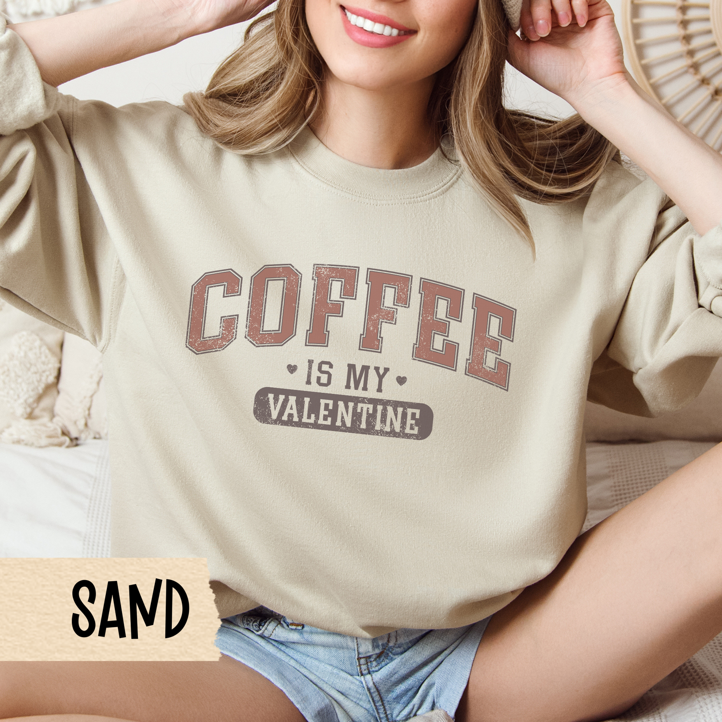 Coffee Lover Valentine Sweatshirt, Crewneck, Unisex Sweatshirt, Valentines Day Gift, Coffee is my Valentine, Cozy Sweatshirt
