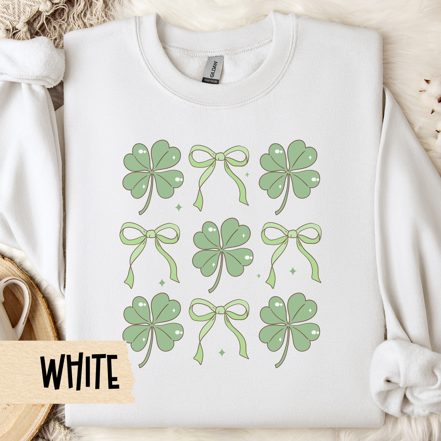 St Patrick's Day Sweatshirt, Irish Crewneck, Shamrock, Coquette, Bows, Sweatshirt, St Patty's Day Jumper, Green Pullover, Luck of the Irish