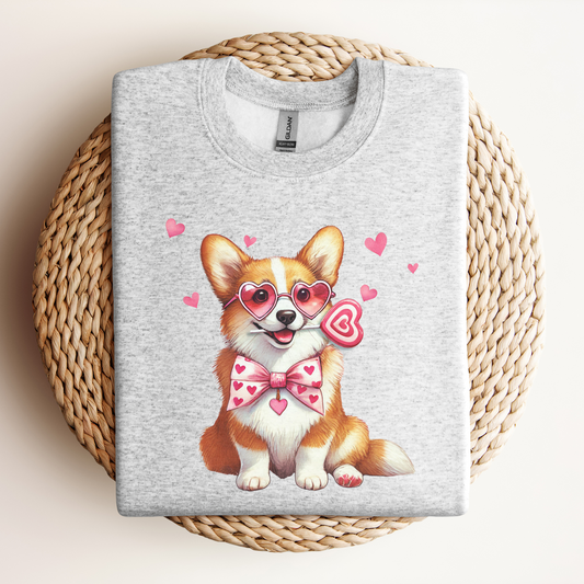 Corgi Mom Valentine Sweatshirt, Corgi Valentines Crewneck, Dog Lover Gift, Cozy Sweatshirt, Valentine's Day Shirt