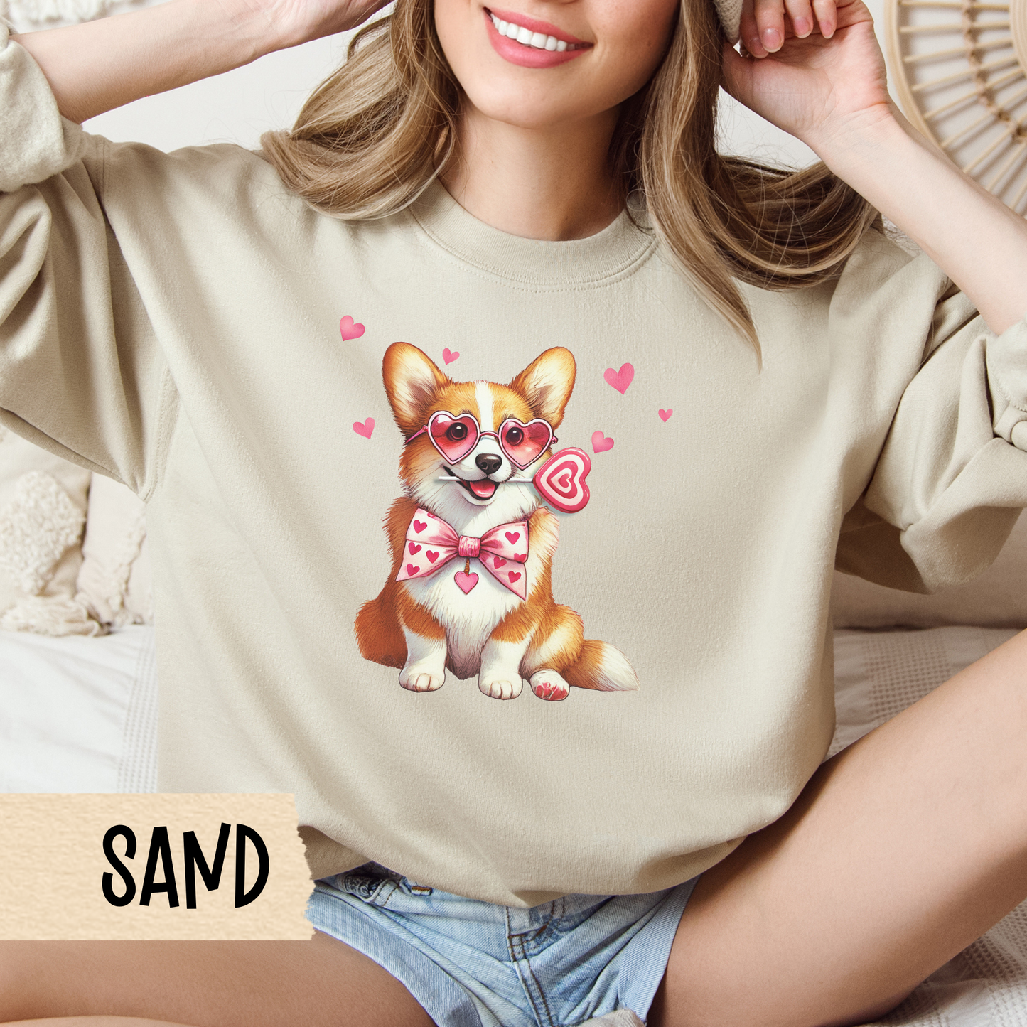 Corgi Mom Valentine Sweatshirt, Corgi Valentines Crewneck, Dog Lover Gift, Cozy Sweatshirt, Valentine's Day Shirt