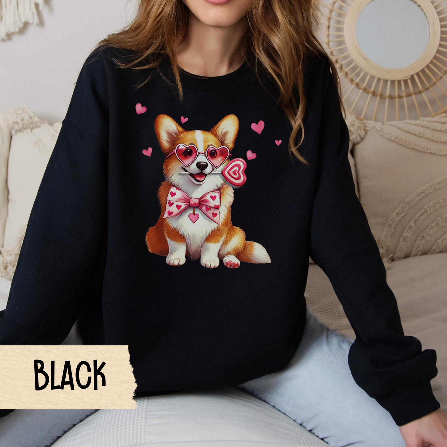 Corgi Mom Valentine Sweatshirt, Corgi Valentines Crewneck, Dog Lover Gift, Cozy Sweatshirt, Valentine's Day Shirt