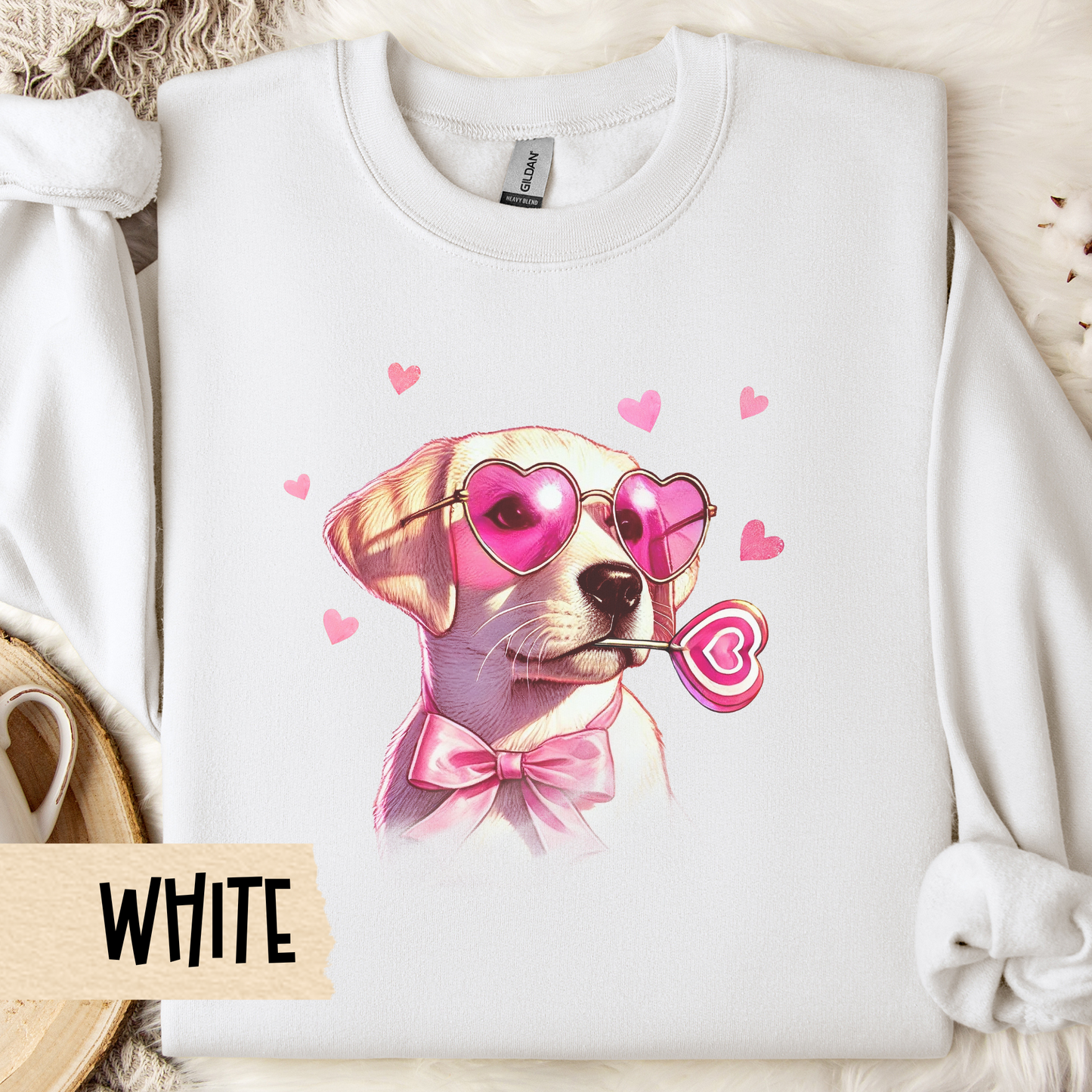 Labrador Mom Sweatshirt, Valentine's Day Crewneck - Dog Lover Gift, Puppy Owner Present, Dog Mom Shirt, Pet Parent Jumper, Canine