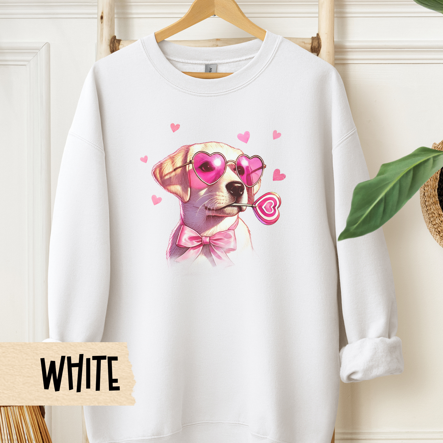 Labrador Mom Sweatshirt, Valentine's Day Crewneck - Dog Lover Gift, Puppy Owner Present, Dog Mom Shirt, Pet Parent Jumper, Canine