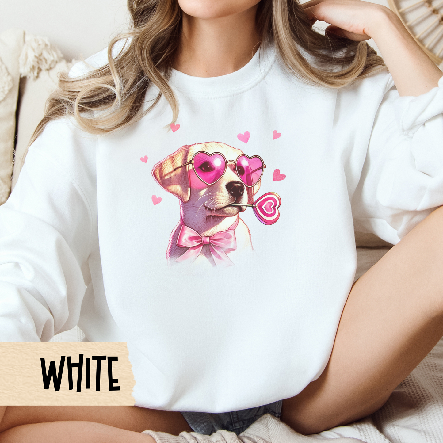 Labrador Mom Sweatshirt, Valentine's Day Crewneck - Dog Lover Gift, Puppy Owner Present, Dog Mom Shirt, Pet Parent Jumper, Canine