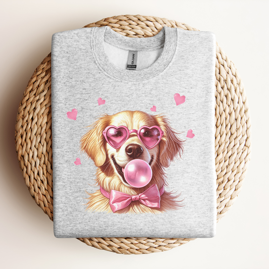 Golden Retriever Sweatshirt, Valentine Crewneck, Dog Owner, Golden Mom, Unisex Sweatshirt, Gift for Dog Lovers, Animal Lover Apparel, Cozy