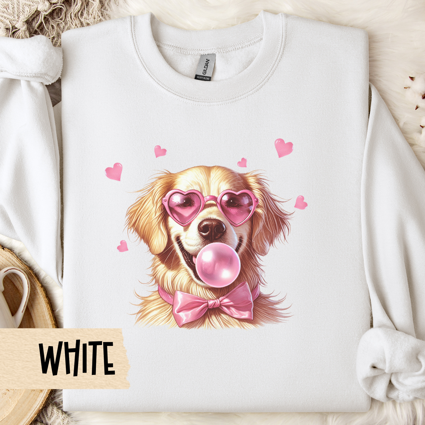 Golden Retriever Sweatshirt, Valentine Crewneck, Dog Owner, Golden Mom, Unisex Sweatshirt, Gift for Dog Lovers, Animal Lover Apparel, Cozy