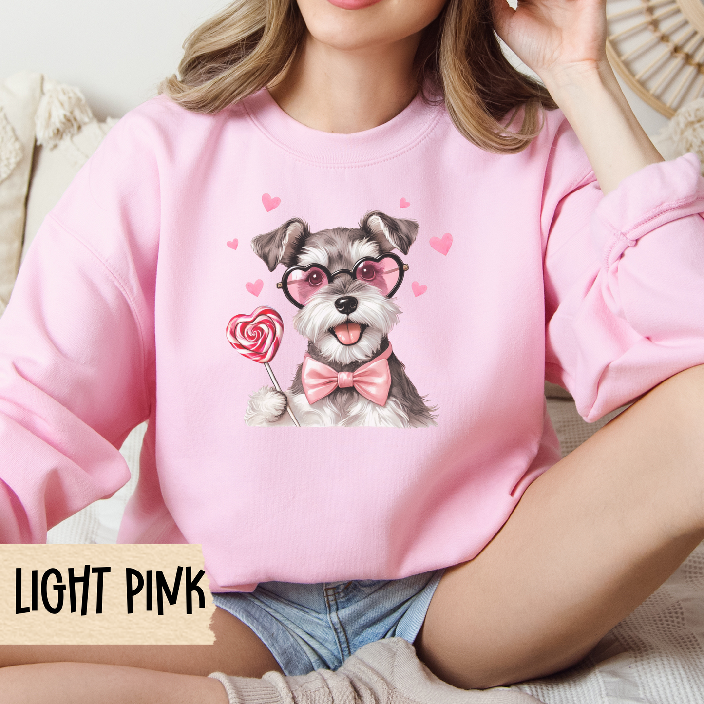 Valentine Miniature Schnauzer Sweatshirt, Dog Lover Crewneck, Cute Valentine's Day Gift, Unisex Hoodie, Dog Mom Apparel