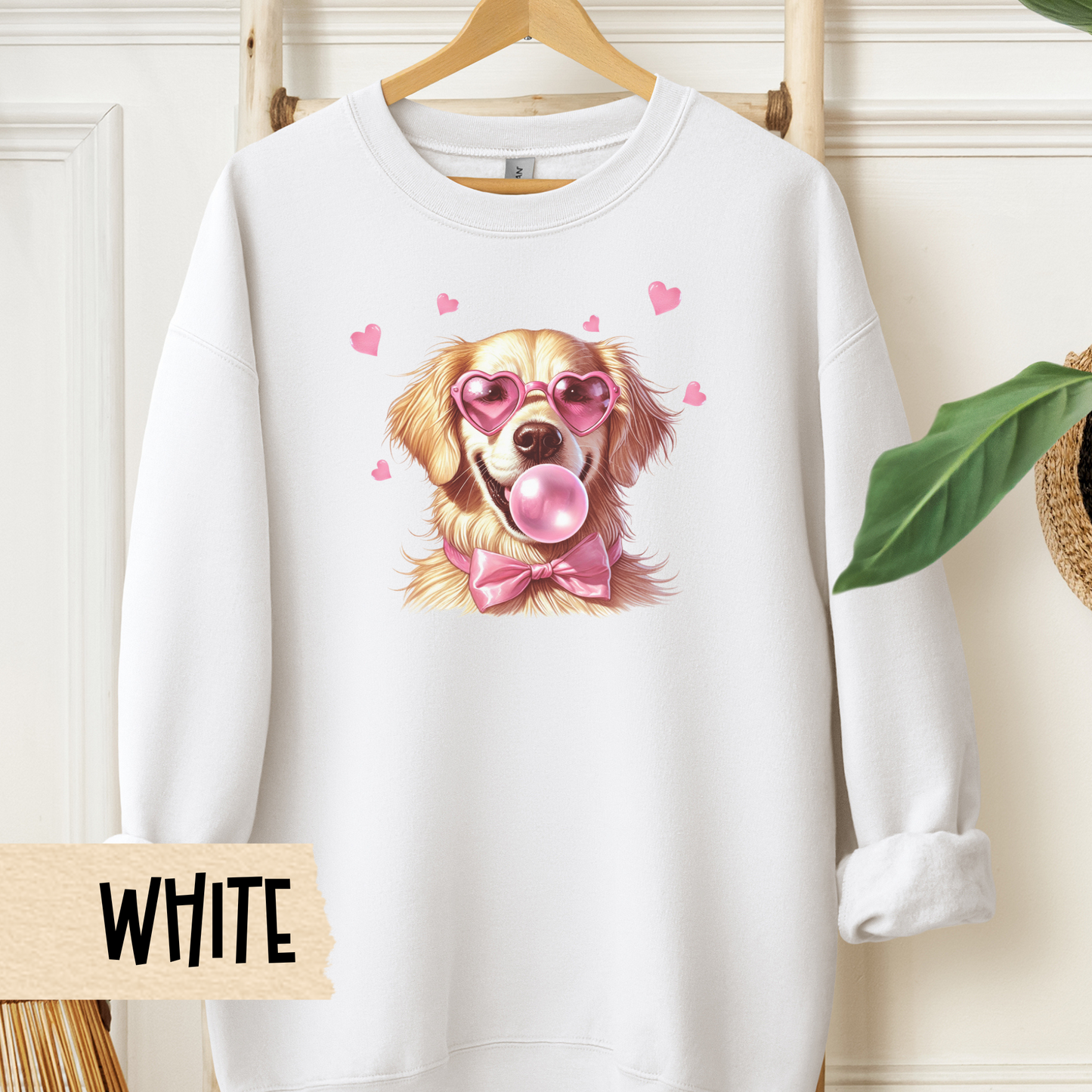 Golden Retriever Sweatshirt, Valentine Crewneck, Dog Owner, Golden Mom, Unisex Sweatshirt, Gift for Dog Lovers, Animal Lover Apparel, Cozy