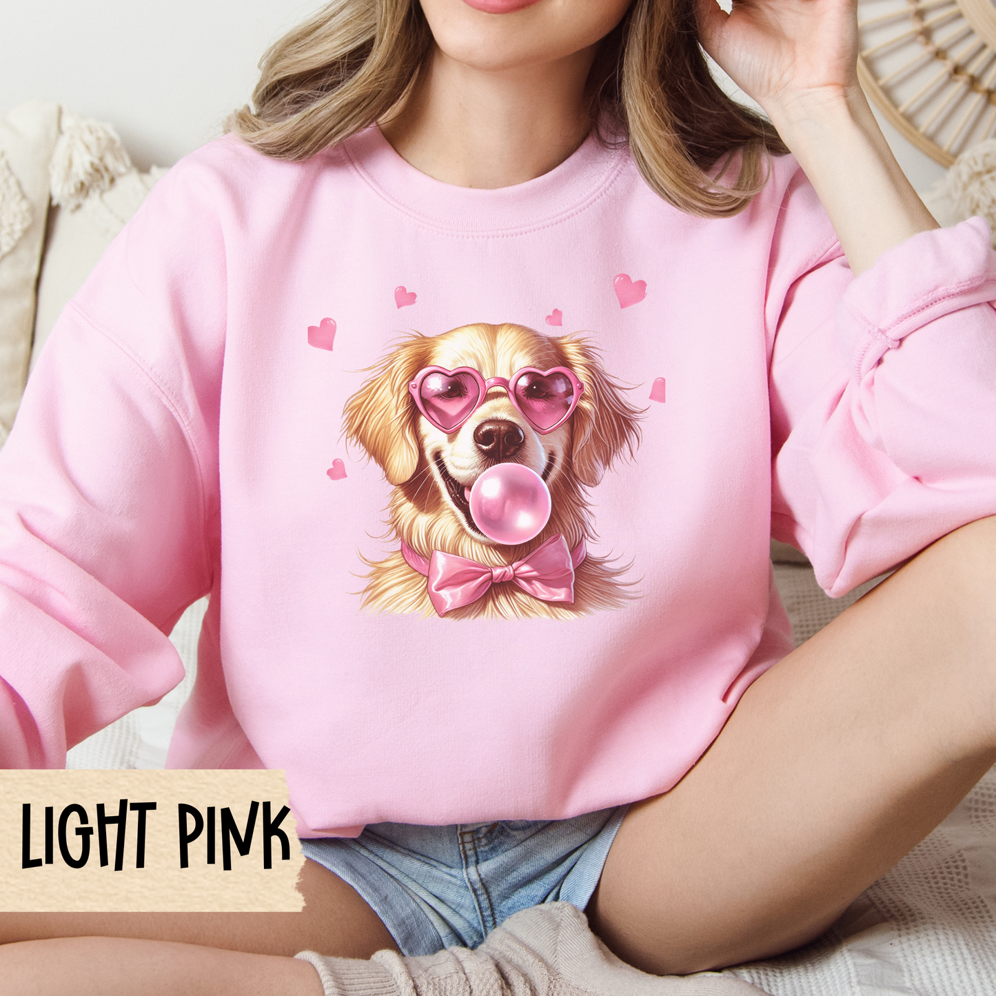 Golden Retriever Sweatshirt, Valentine Crewneck, Dog Owner, Golden Mom, Unisex Sweatshirt, Gift for Dog Lovers, Animal Lover Apparel, Cozy