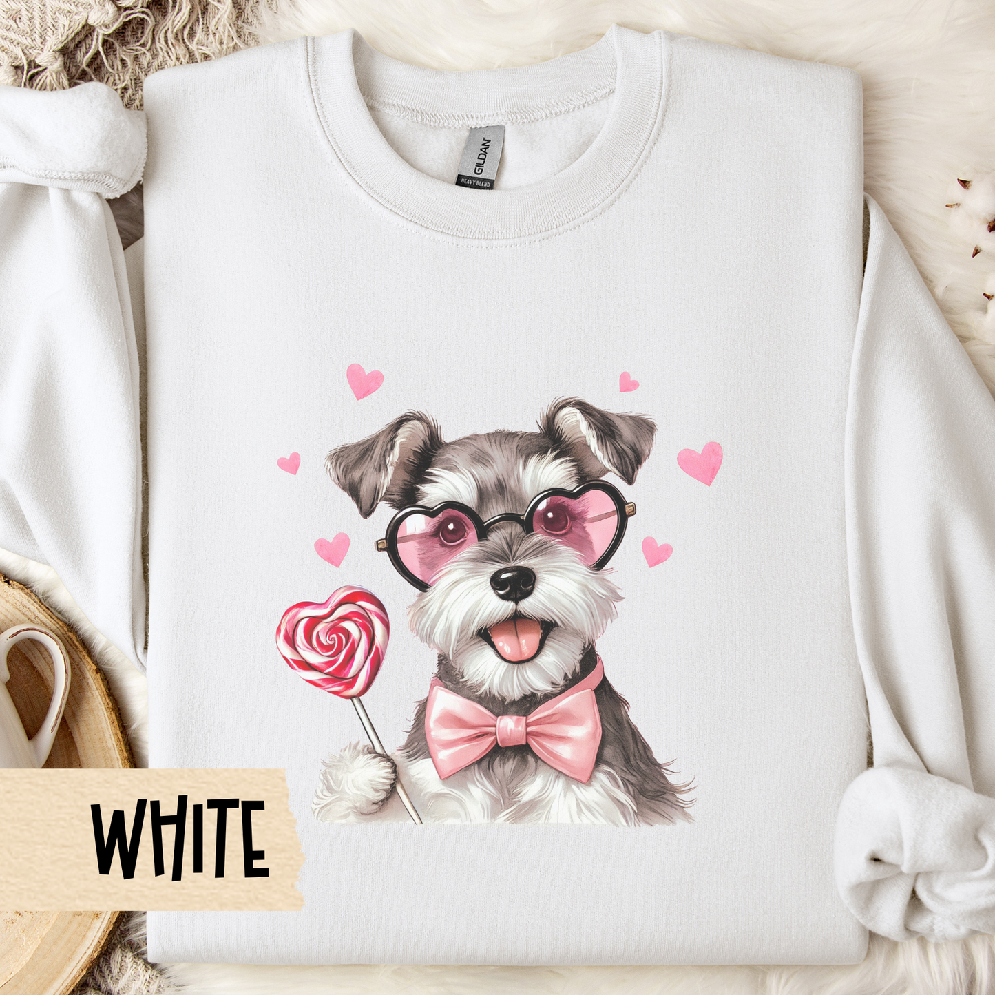 Valentine Miniature Schnauzer Sweatshirt, Dog Lover Crewneck, Cute Valentine's Day Gift, Unisex Hoodie, Dog Mom Apparel
