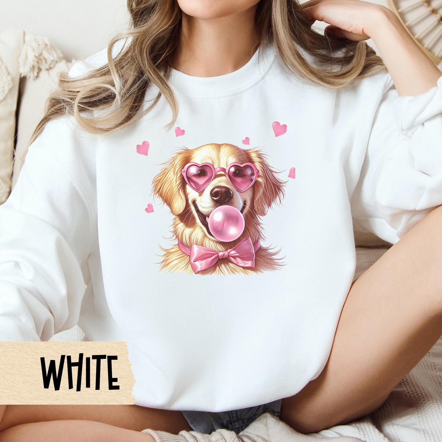 Golden Retriever Sweatshirt, Valentine Crewneck, Dog Owner, Golden Mom, Unisex Sweatshirt, Gift for Dog Lovers, Animal Lover Apparel, Cozy