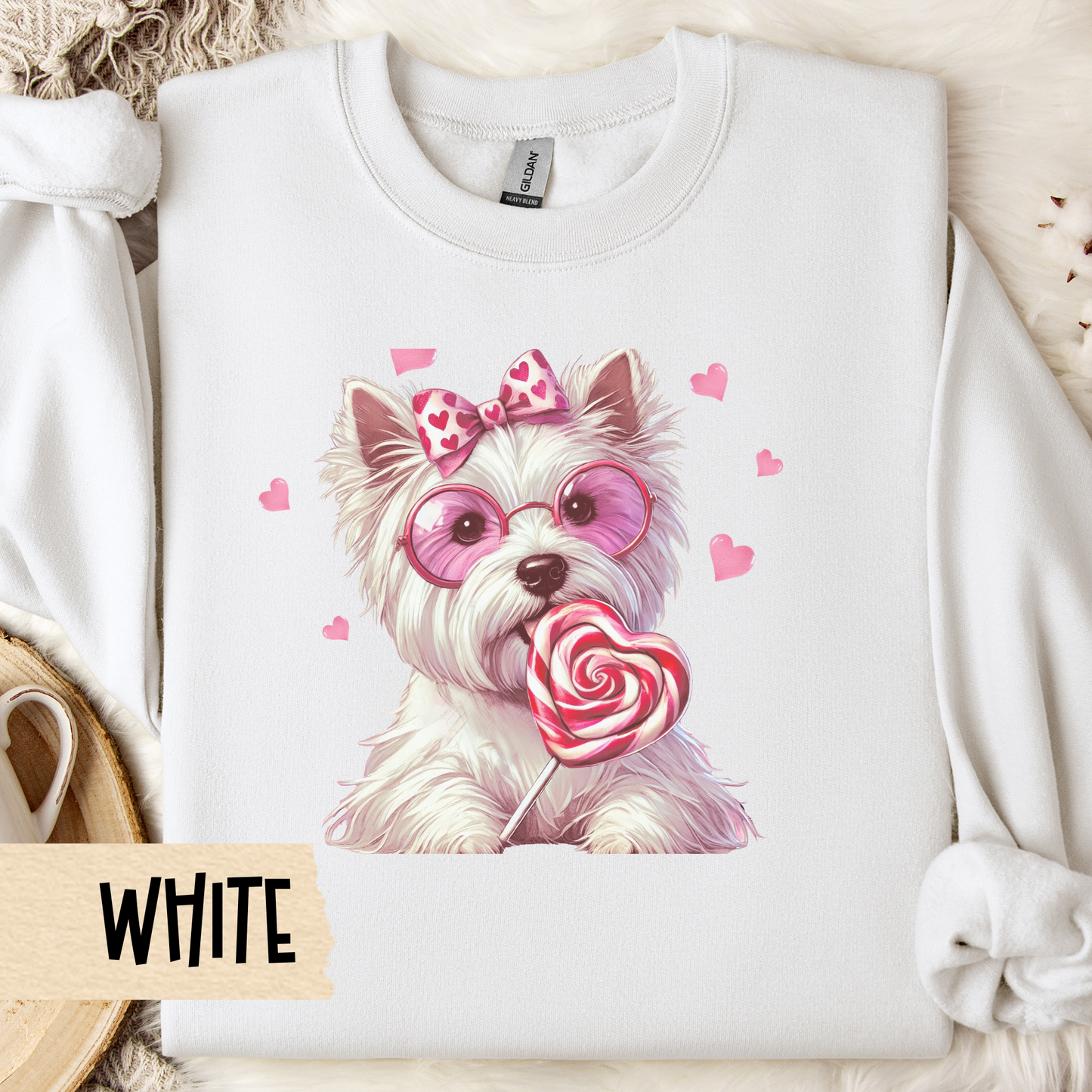 West Highland Terrier Dog Owner Crewneck Sweatshirt, Cute Westie Valentine Gift, Unisex Sweatshirt, Dog Lover Gift, Dog Mom Present