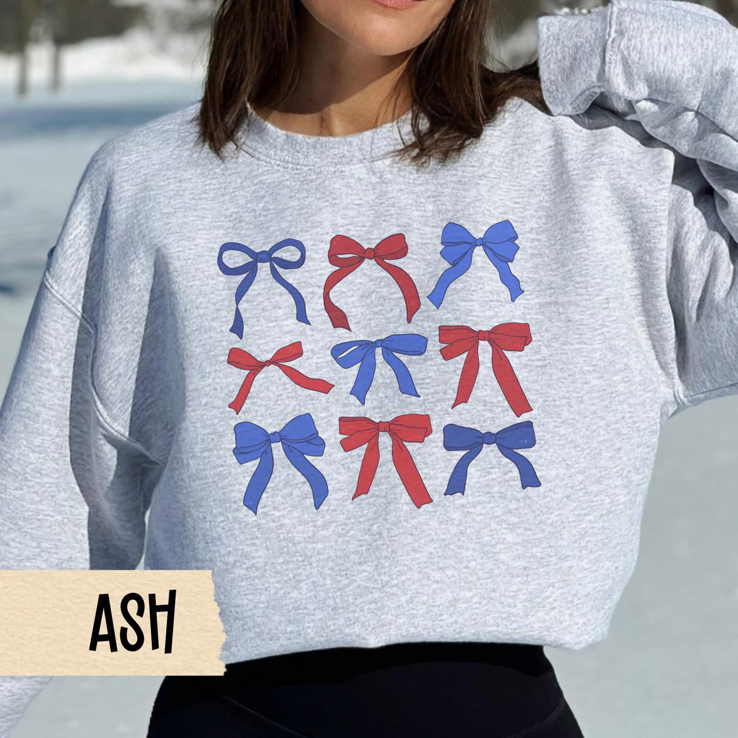 Buffalo Football Sweatshirt, Buffalo Crewneck, Coquette Buffalo, Navy and Red