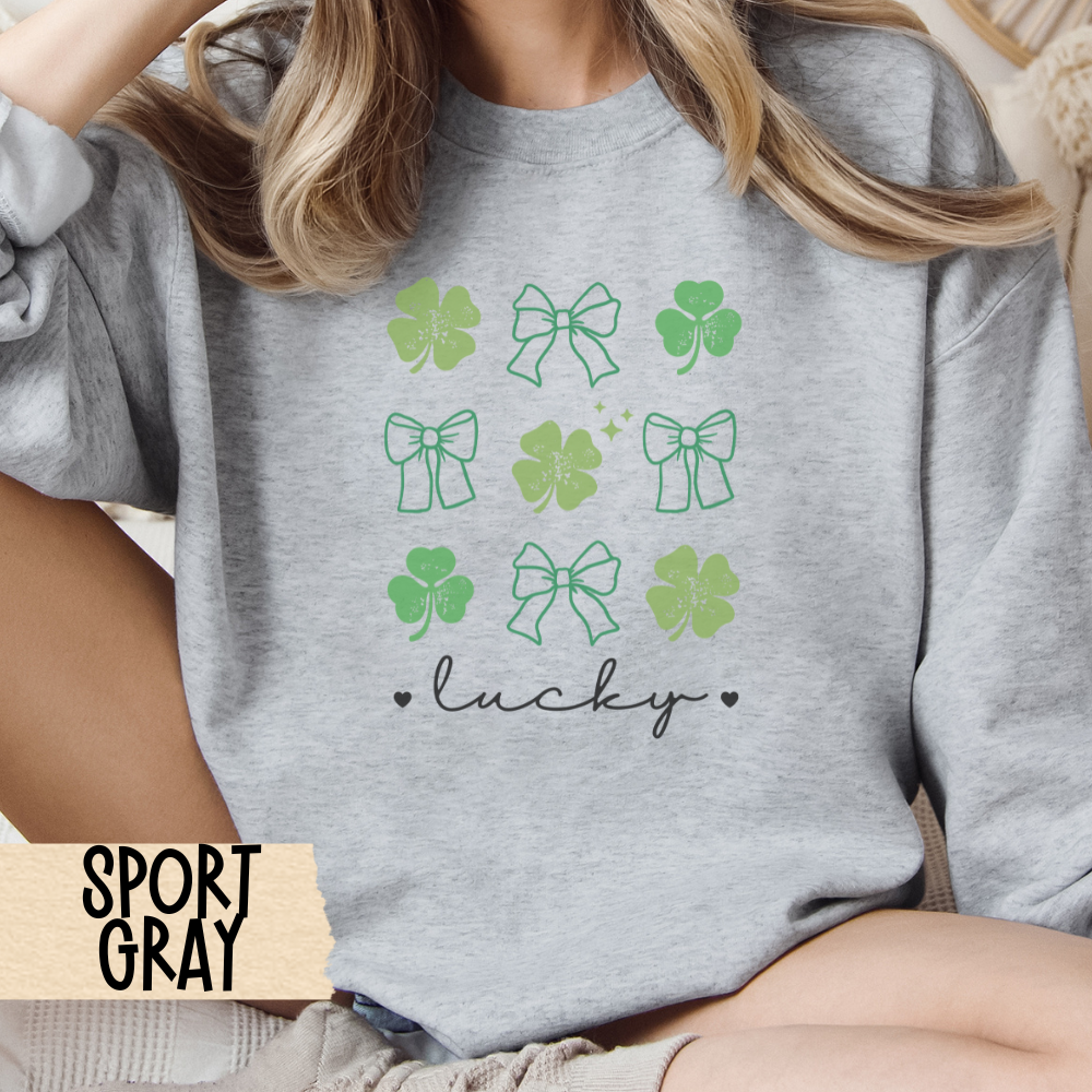 St Patrick's Day Sweatshirt, Lucky Crewneck, Unisex Green Sweatshirt, Irish Clover, Shamrock Jumper, St Paddy's Day Gift