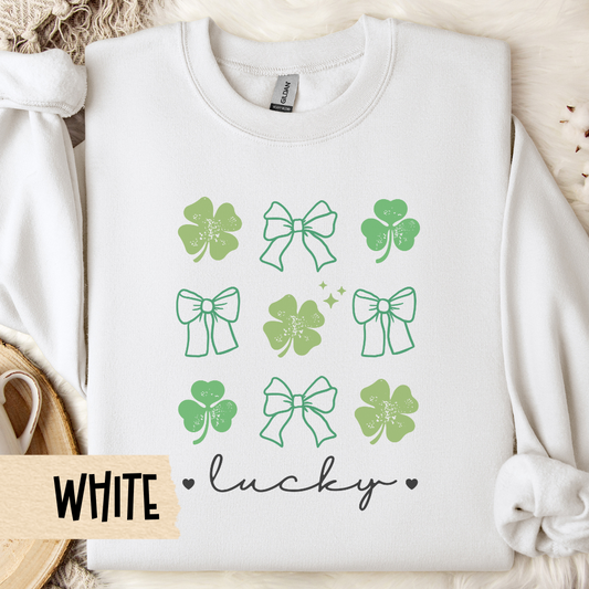 St Patrick's Day Sweatshirt, Lucky Crewneck, Unisex Green Sweatshirt, Irish Clover, Shamrock Jumper, St Paddy's Day Gift