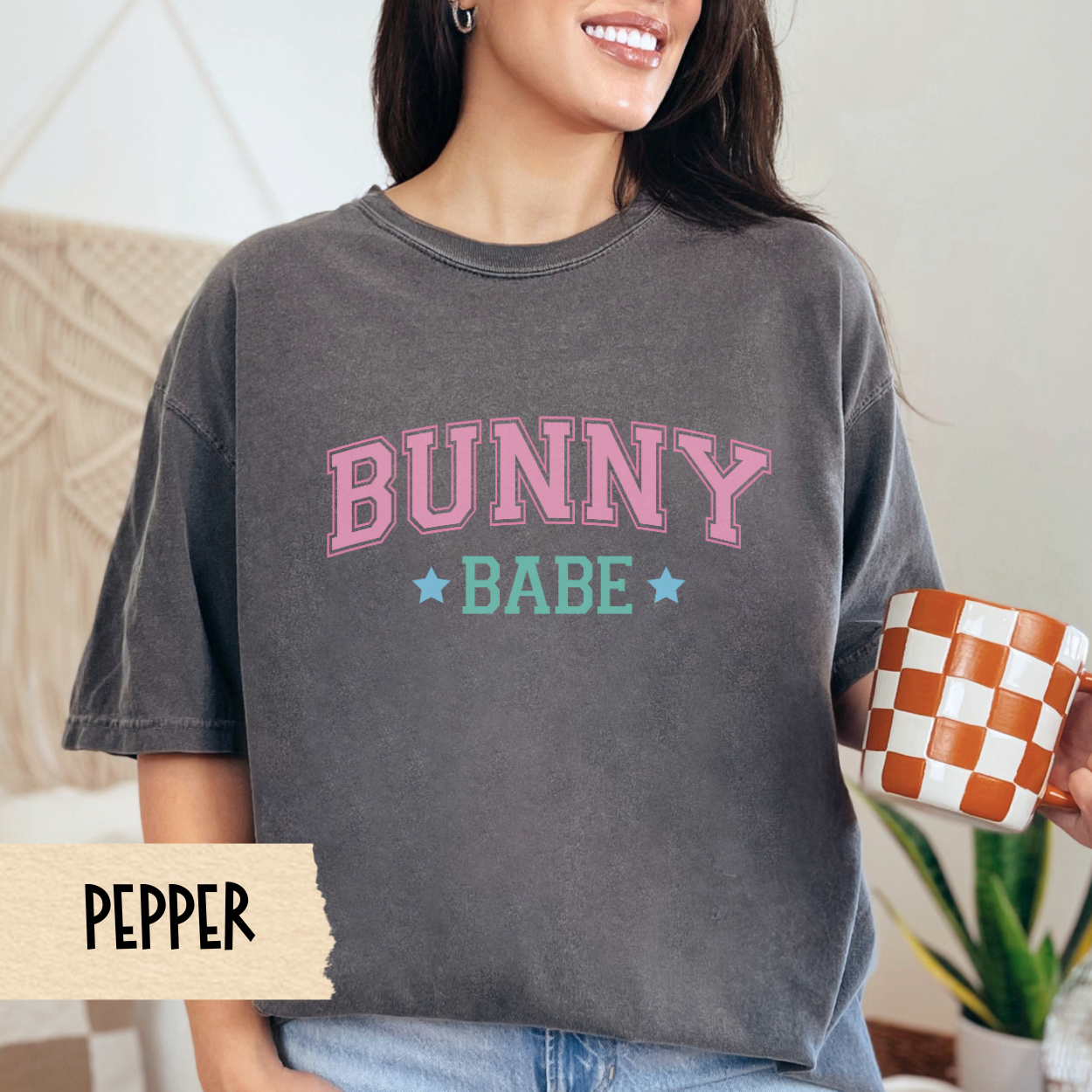 Bunny Babe T-shirt, Comfort Colors, Easter Shirt, Oversized Tee, Easter Bunny Shirt, Easter Bunny Tee, Easter T-shirt, Pastel