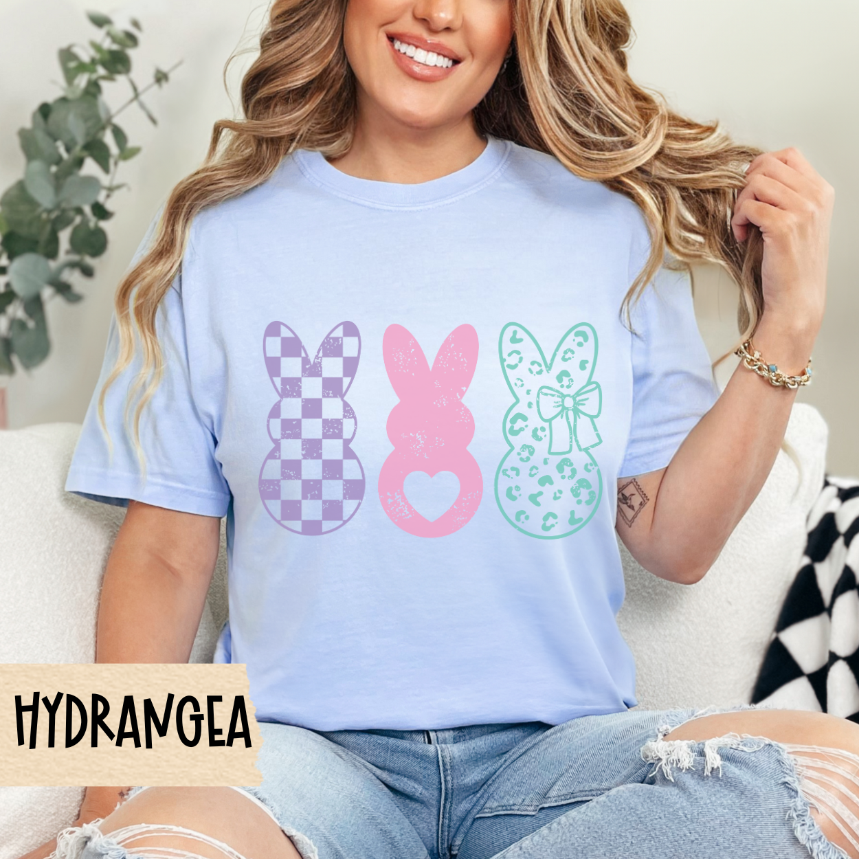 Easter Bunny Tee, Pastel Spring Shirt, Leopard Print, Comfort Colors Shirt, Springtime Apparel, Bunny T-Shirt