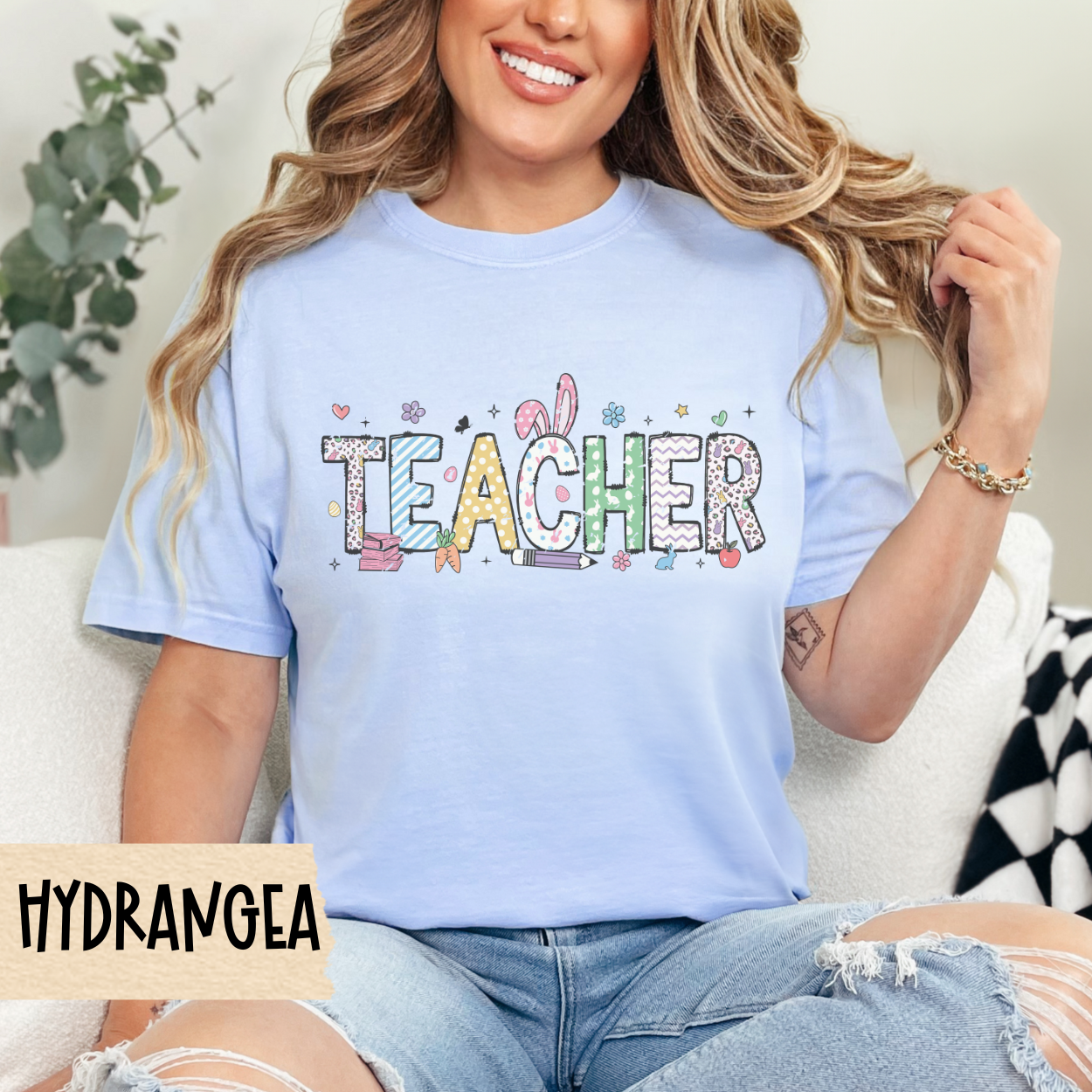 Teacher Shirt, Coquette Easter, Comfort Colors, Teacher T-Shirt, Gift for Teacher, Teacher Appreciation, Easter Tee