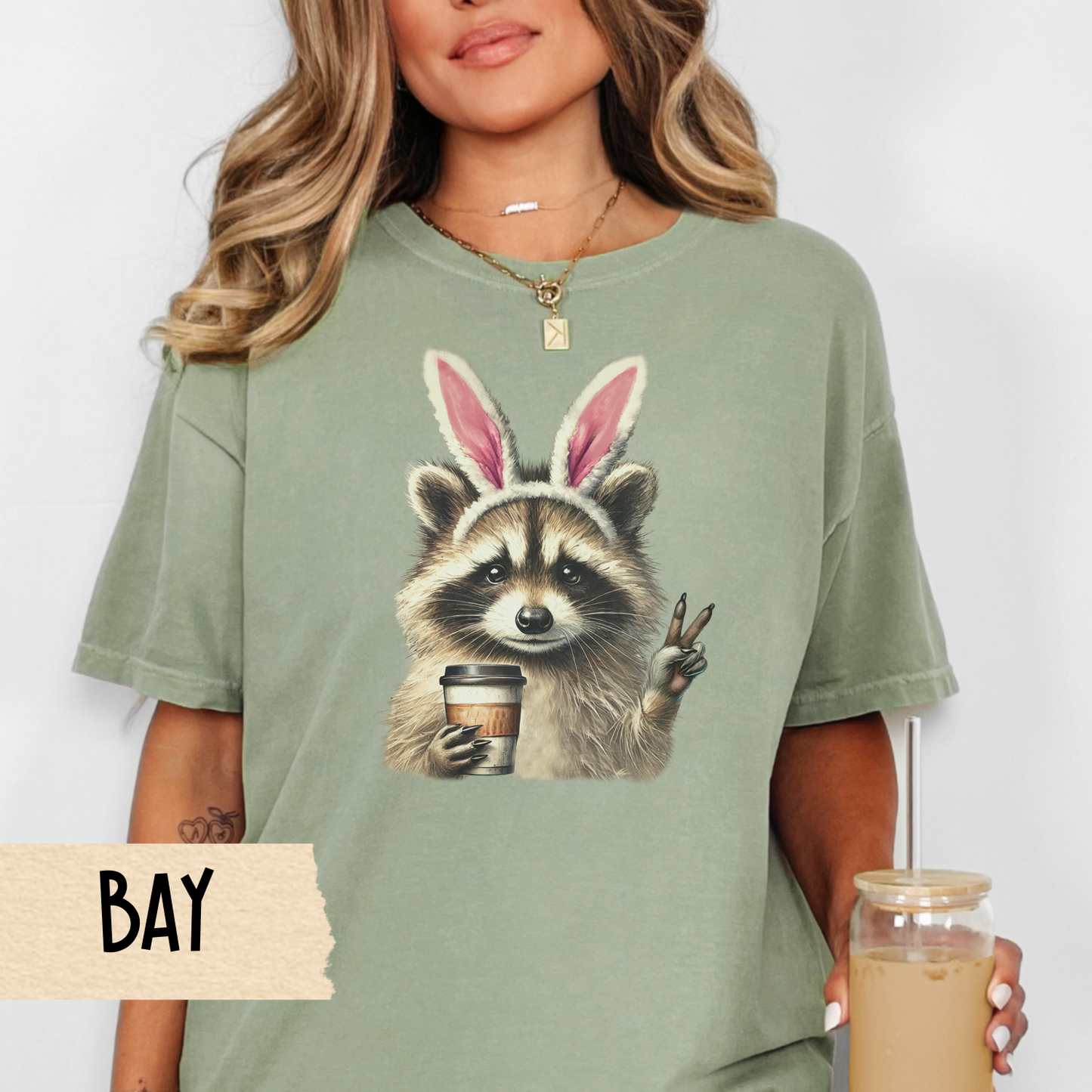 Funny Raccoon Shirt, Easter Bunny Shirt, Raccoon Shirt, Comfort Colors, Easter Gift, Animal Lover Gift, Meme Shirt