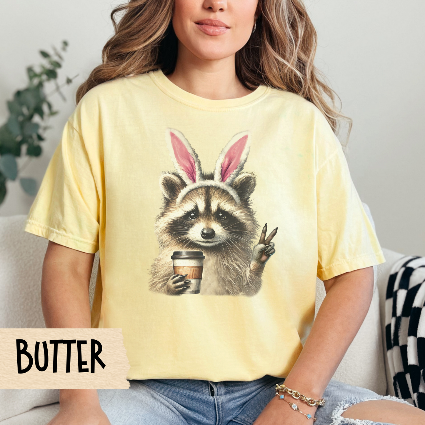 Funny Raccoon Shirt, Easter Bunny Shirt, Raccoon Shirt, Comfort Colors, Easter Gift, Animal Lover Gift, Meme Shirt