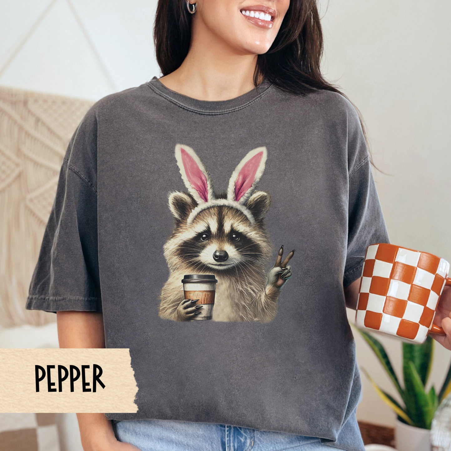 Funny Raccoon Shirt, Easter Bunny Shirt, Raccoon Shirt, Comfort Colors, Easter Gift, Animal Lover Gift, Meme Shirt