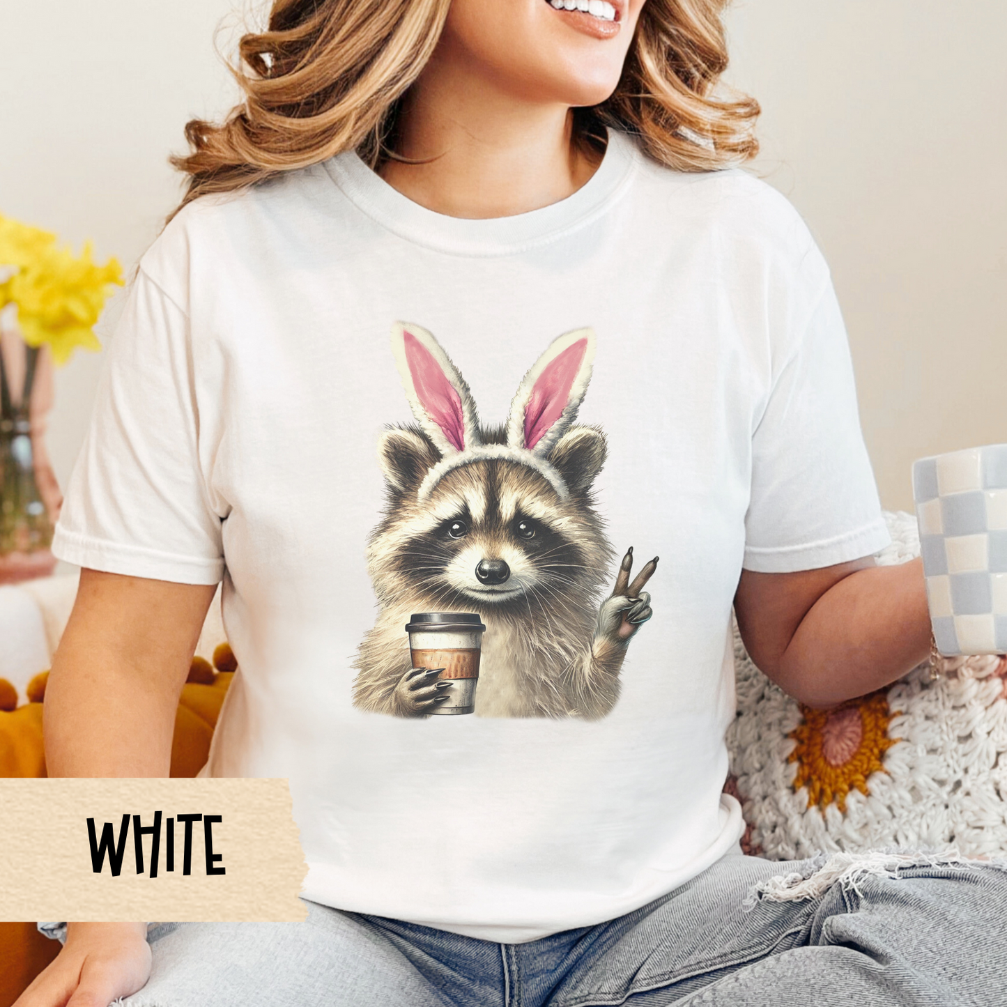 Funny Raccoon Shirt, Easter Bunny Shirt, Raccoon Shirt, Comfort Colors, Easter Gift, Animal Lover Gift, Meme Shirt