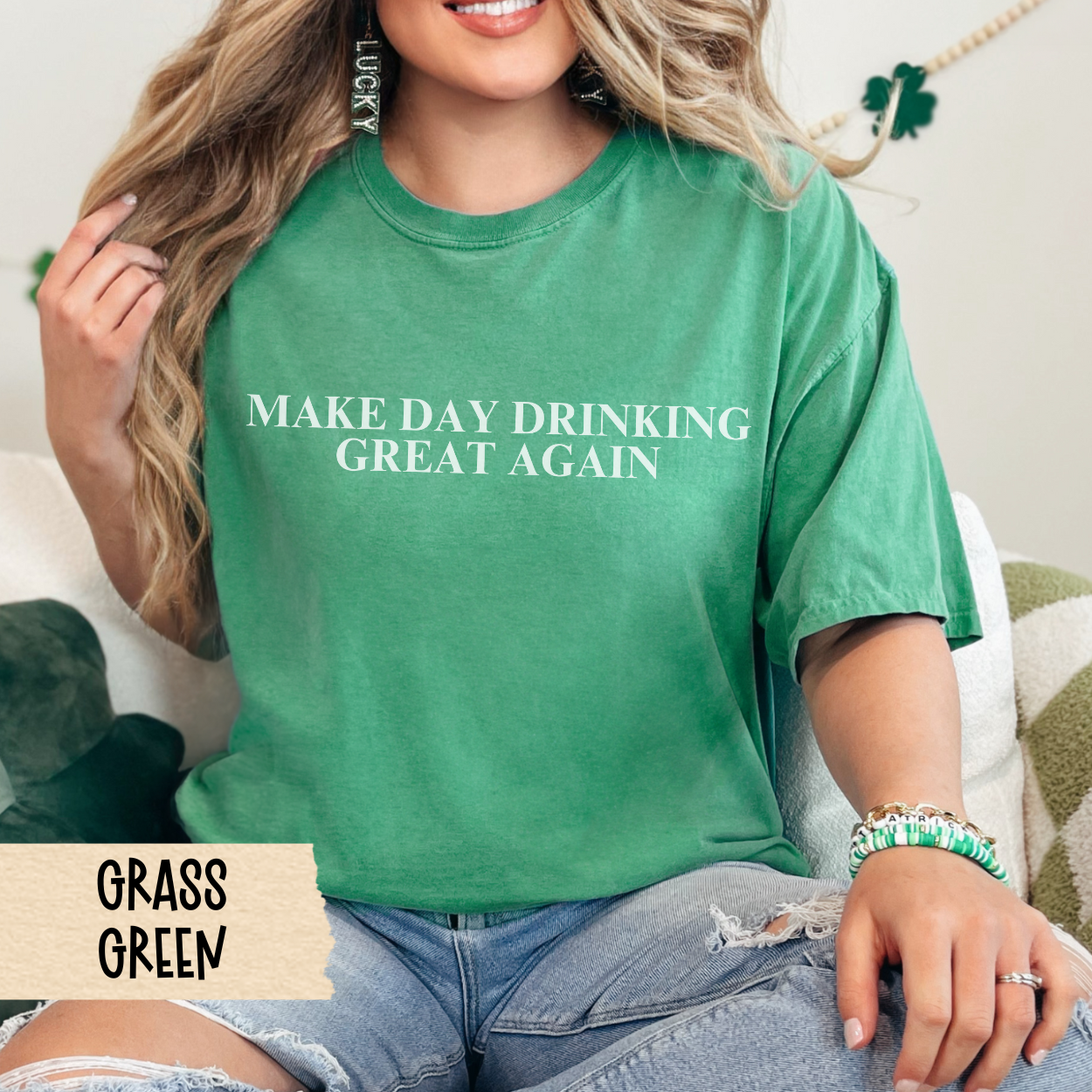 St Patrick's Day T-Shirt, Comfort Colors, Day Drinking, Make America Day Drink Again, St Paddy's, Irish, Beer Shirt, Beer Tee, Party T-Shirt