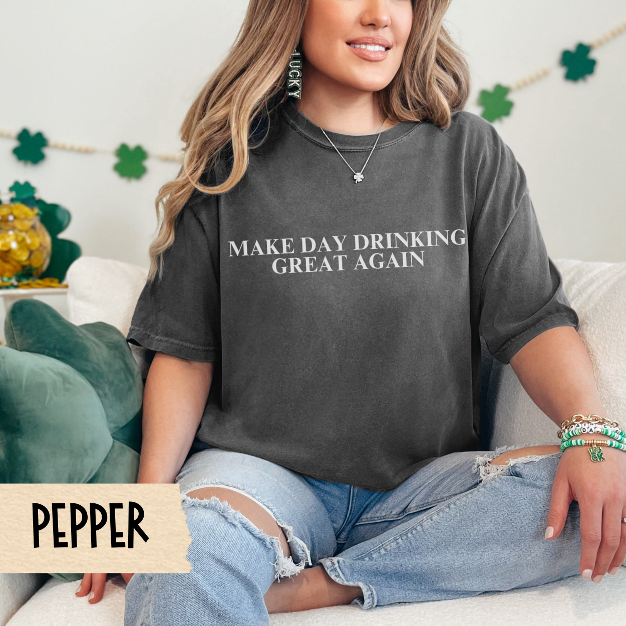 St Patrick's Day T-Shirt, Comfort Colors, Day Drinking, Make America Day Drink Again, St Paddy's, Irish, Beer Shirt, Beer Tee, Party T-Shirt