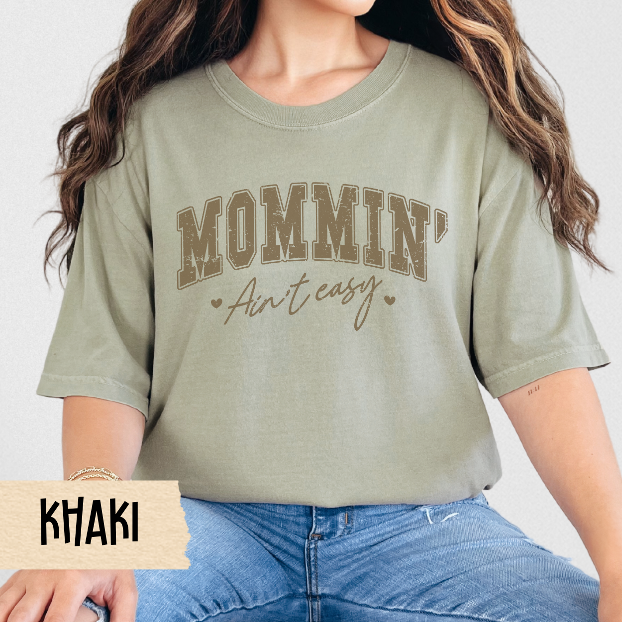 Mommin Ain't Easy Unisex Garment-Dyed T-Shirt, Funny Mom Shirt, Mother's Day Gift, Relaxed Fit Tee, Unique Mom Apparel, Casual Womens