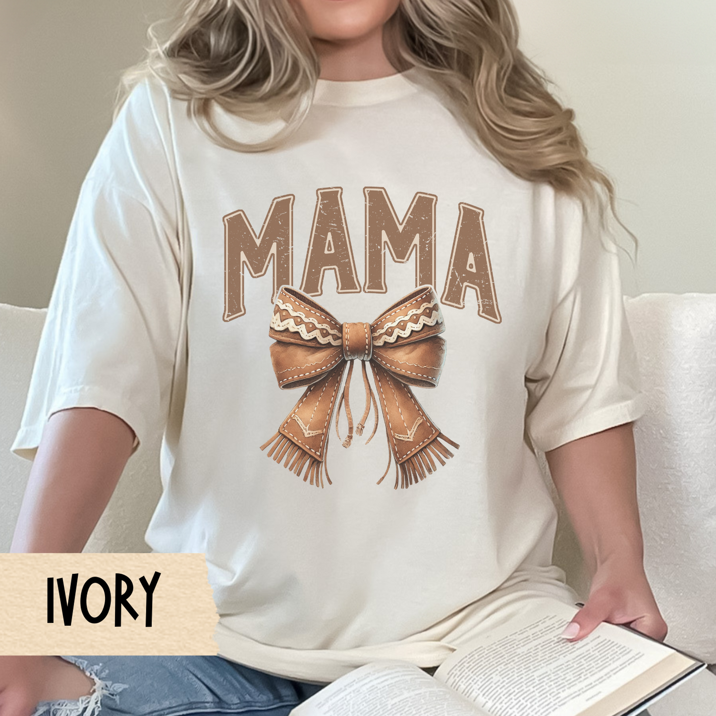 Mama Bow T-Shirt, Vintage Mama Tee, Gift for Mom, Family Reunion Shirt, Mother's Day Apparel, Casual Everyday Wear