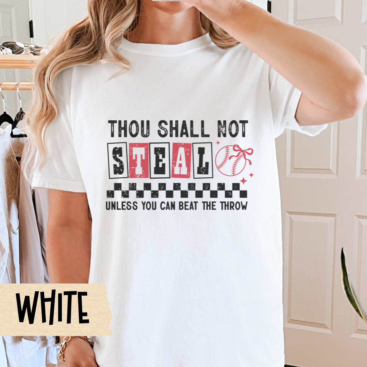 Baseball Shirt, Unisex Garment Dyed Tshirt, Baseball Mom Tee, Thou Shalt Not Steal Funny Baseball Top, Comfort Colors Tee, Game Day Apparel,