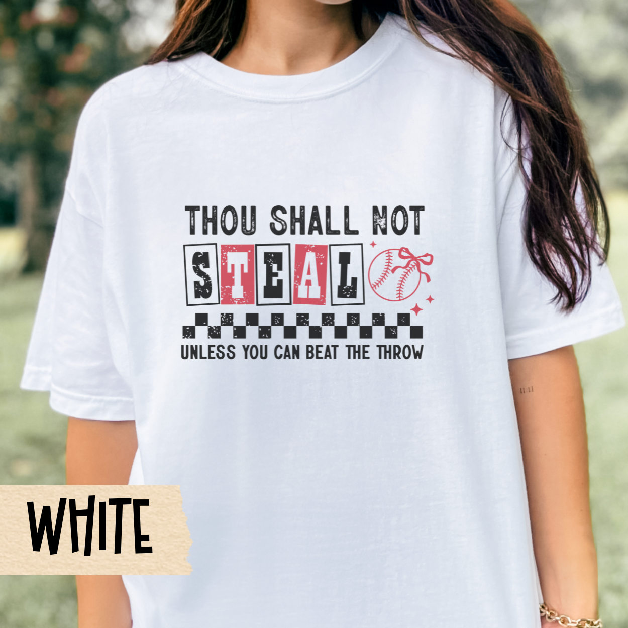 Baseball Shirt, Unisex Garment Dyed Tshirt, Baseball Mom Tee, Thou Shalt Not Steal Funny Baseball Top, Comfort Colors Tee, Game Day Apparel,
