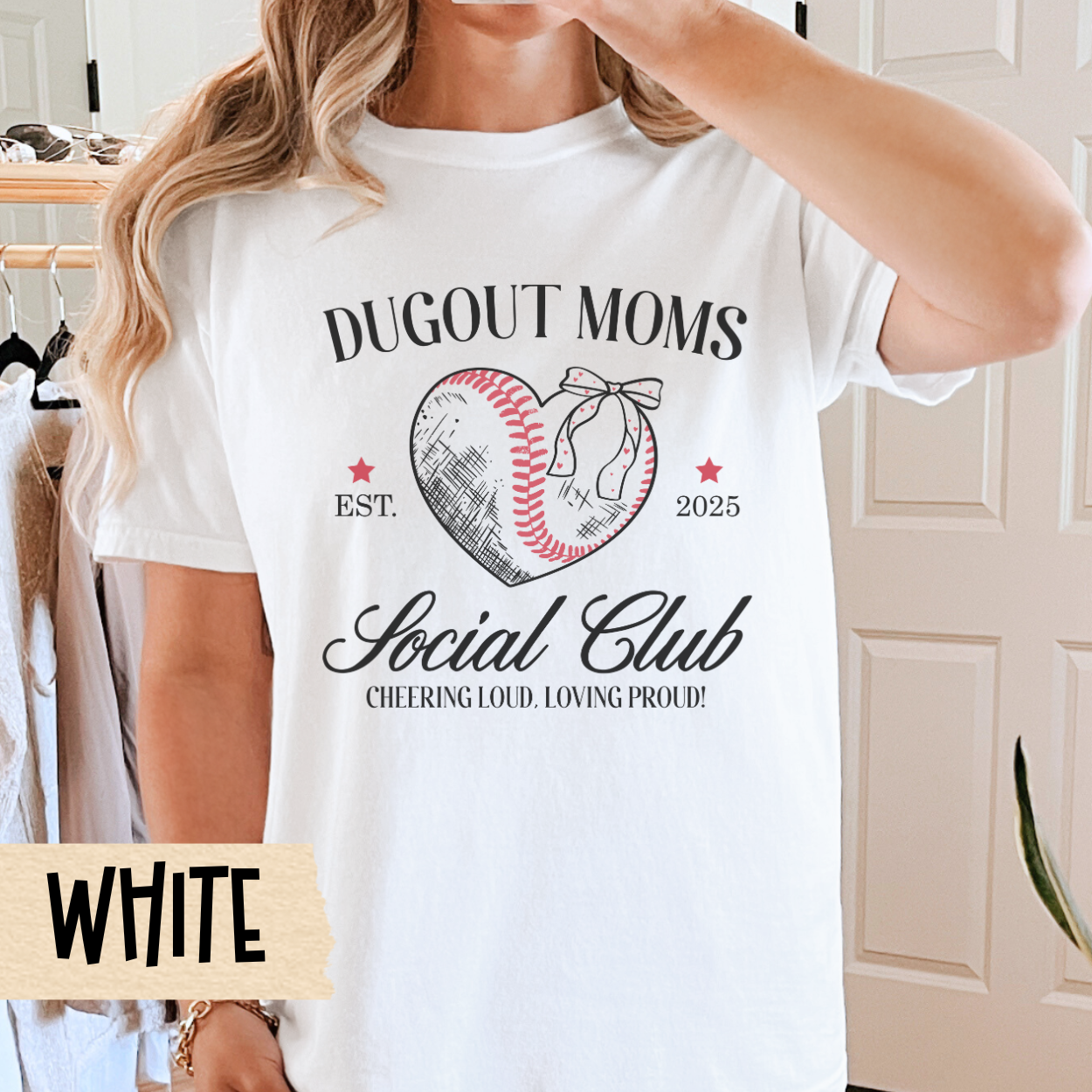 Dugout Moms Social Club, Mom Baseball Shirt, Baseball T-shirt, Baseball Mom Shirt, Gift for Sports Moms, Tee for Game Days, Team Spirit