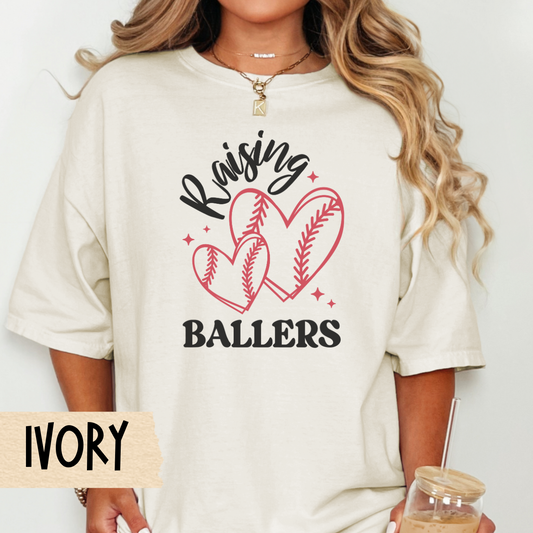 Raising Ballers Shirt, Baseball Mom Tee, Comfort Colors, Gift for Sports Moms, Soft Casual Tee, Perfect for Mother's Day, Everyday Comfort