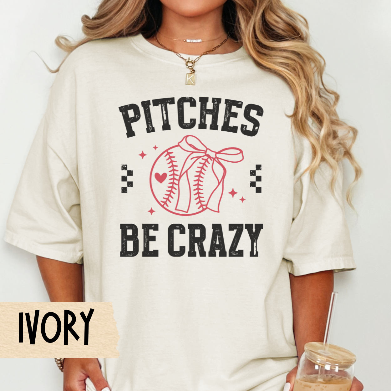 Baseball Mom, Pitches be Crazy Sports Tee, Travel Ball Shirt, Funny Baseball Gift, Mom Clothing, Unisex Garment-Dyed T-shirt,