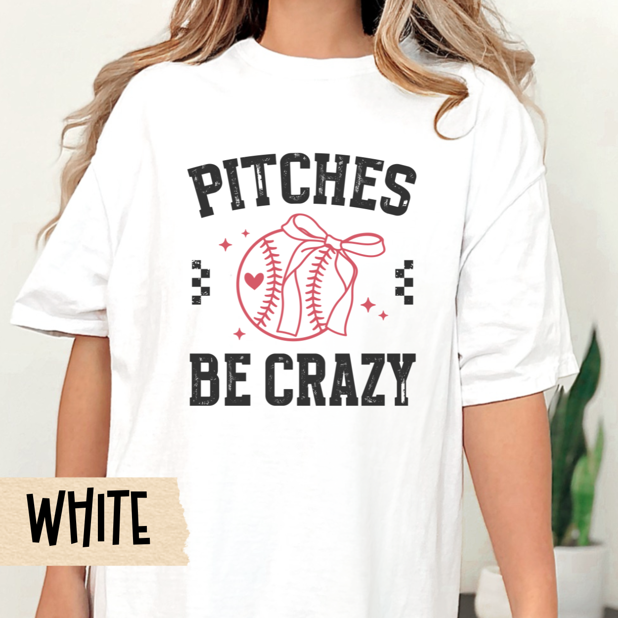 Baseball Mom, Pitches be Crazy Sports Tee, Travel Ball Shirt, Funny Baseball Gift, Mom Clothing, Unisex Garment-Dyed T-shirt,