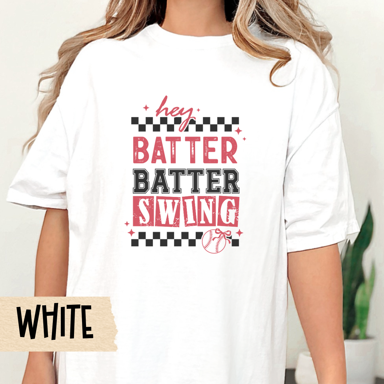 Hey Batter Swing Unisex Garment-Dyed T-Shirt, Perfect for Baseball Lovers, Sports Events, Gifts, Summer Outings, Casual Wear