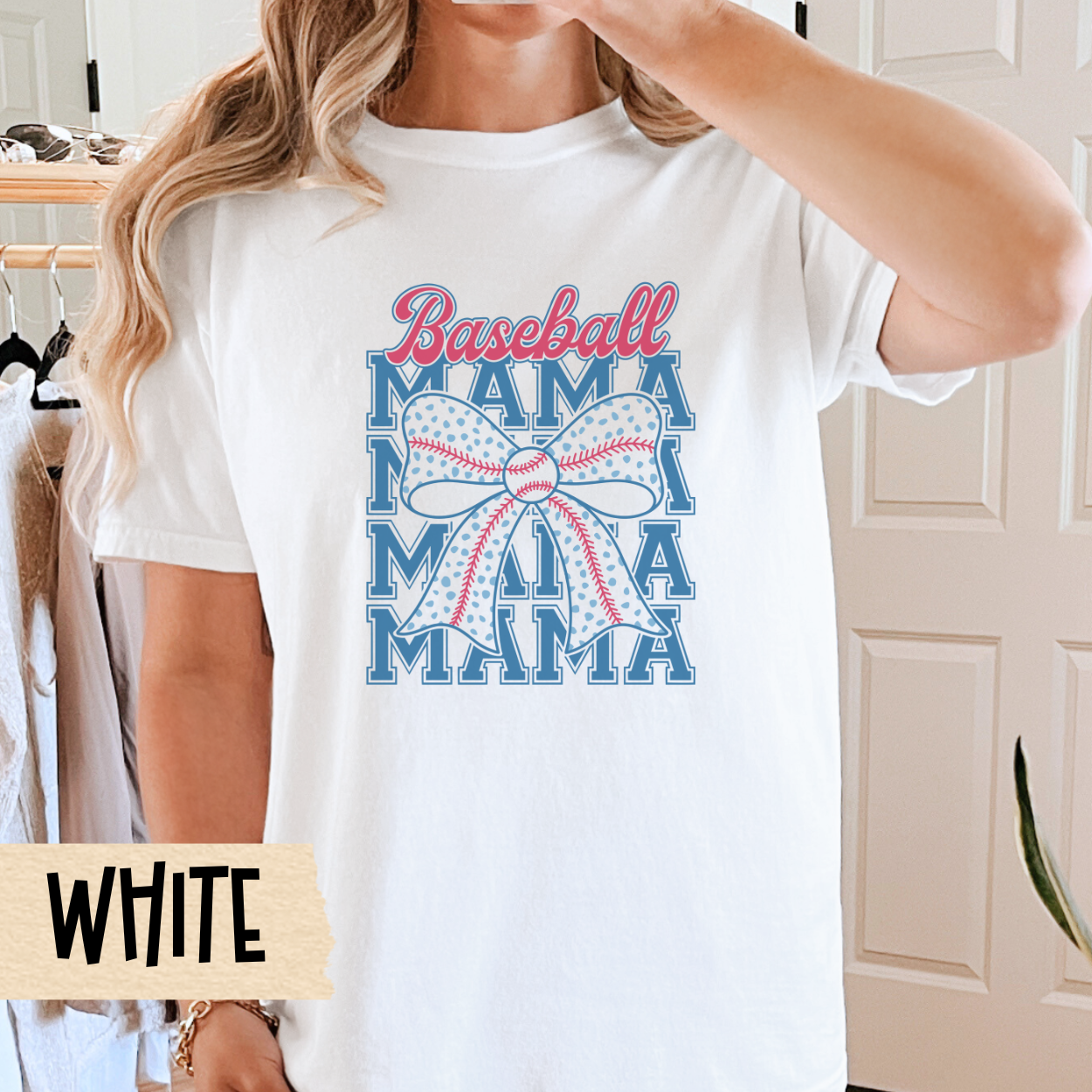 Baseball Mama Tee, Unisex Garment-Dyed T-shirt, Cute Baseball Mom Shirt, Comfort Colors Coquette, Sports Mom, Mother's Day Tee, Baseball