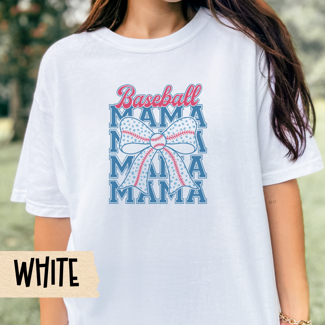 Baseball Mama Tee, Unisex Garment-Dyed T-shirt, Cute Baseball Mom Shirt, Comfort Colors Coquette, Sports Mom, Mother's Day Tee, Baseball
