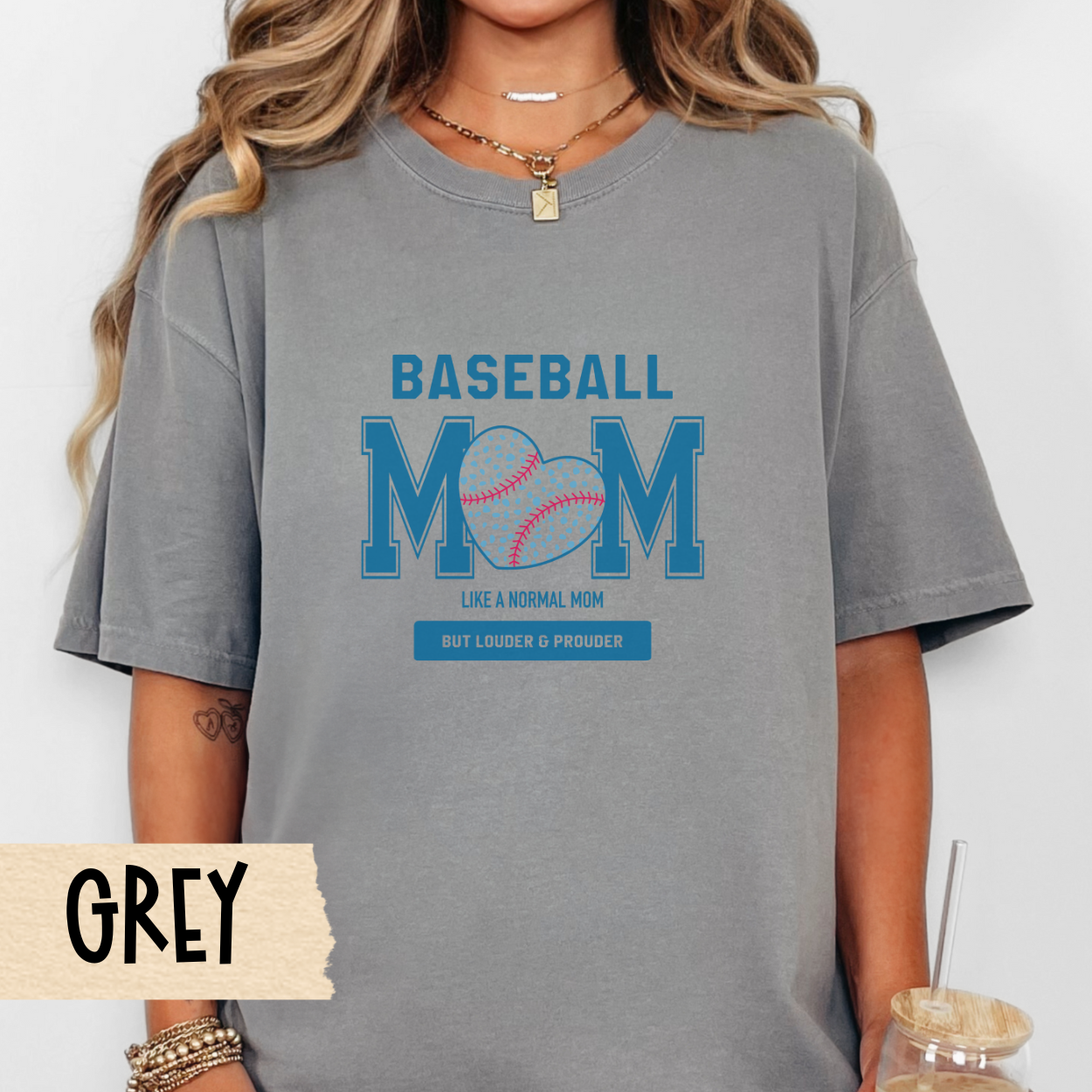 Baseball Mom Unisex Tee, Comfort Colors, Loud Mom Shirt, Oversized T-shirt, Baseball Tee, Baseball Shirt, Travel Ball, Summer League
