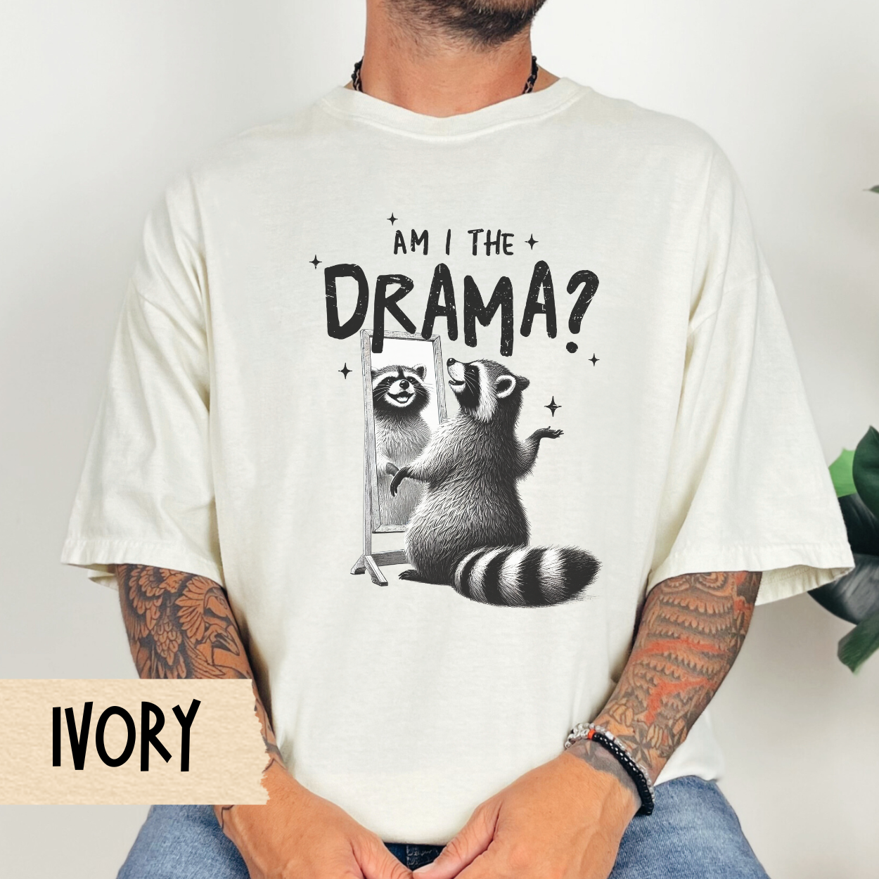 Am I the drama t-shirt, funny raccoon shirt, mental health tee, self awareness, Comfort Colors graphic tee, sarcastic tshirt, gift for her