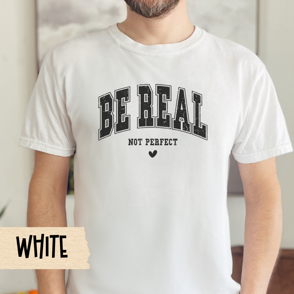 Be real not perfect t-shirt, self care tee, mental health shirt, motivational tshirt, Comfort Colors tee, positive quote, gift for her