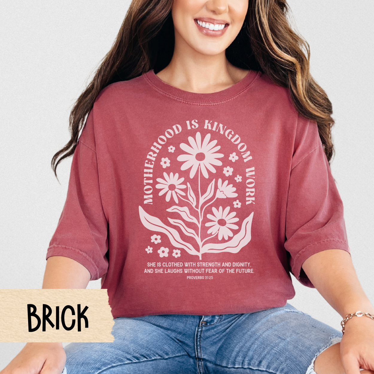 Motherhood is Kingdom Work shirt, Christian mom shirt, Proverbs 31 shirt, faith-based mom gift, Comfort Colors tee, Mother's Day gift