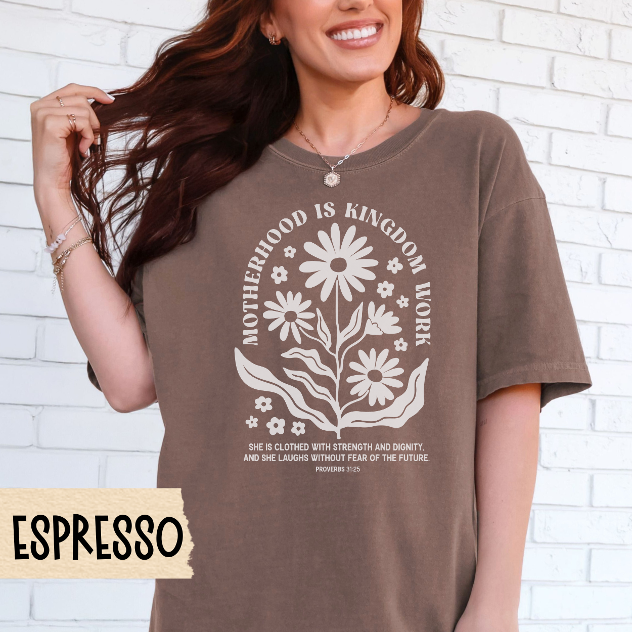 Motherhood is Kingdom Work shirt, Christian mom shirt, Proverbs 31 shirt, faith-based mom gift, Comfort Colors tee, Mother's Day gift