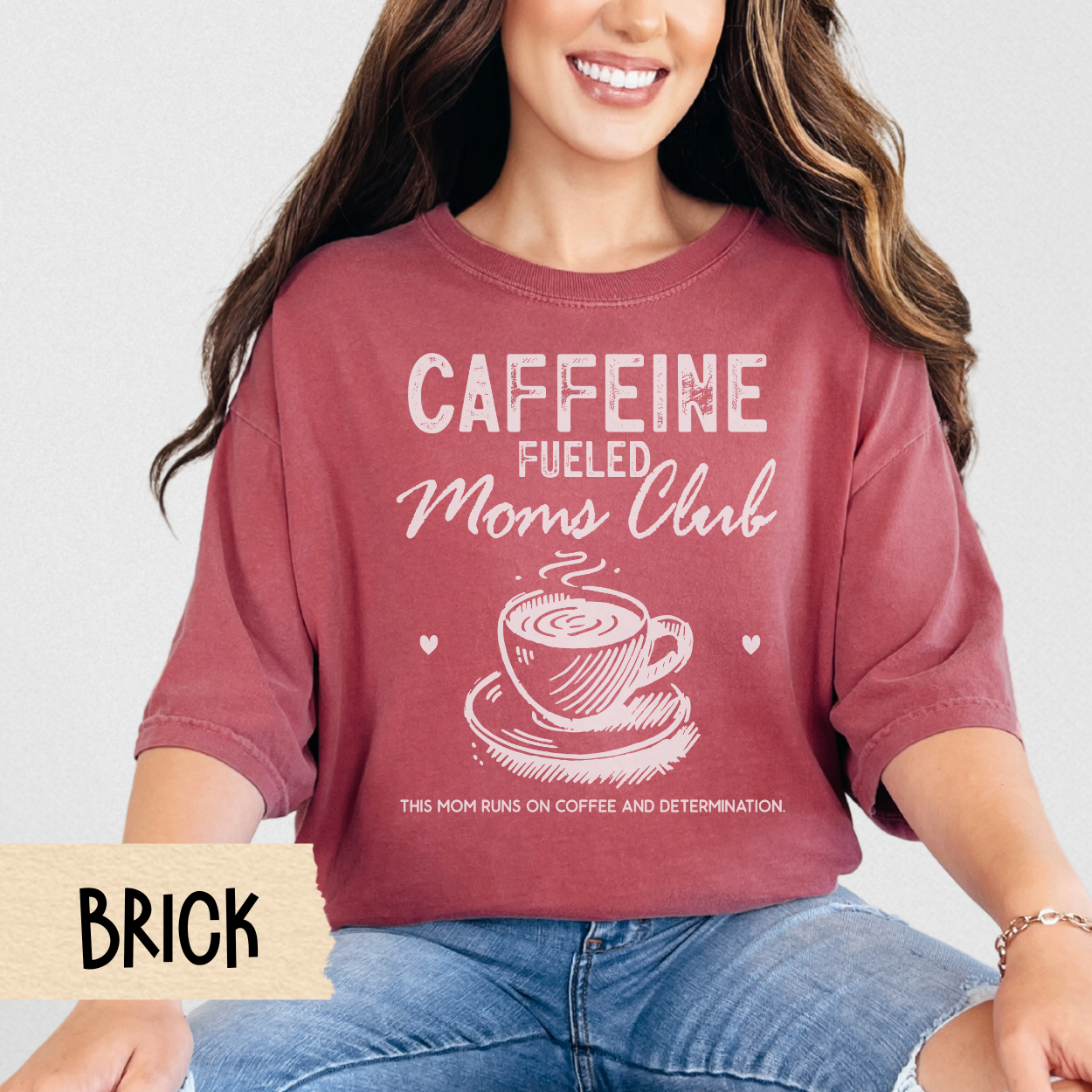 Caffeine Fueled Moms Club shirt, coffee mom shirt, funny mom gift, Comfort Colors tee, mom life shirt, Mother's Day gift, coffee lover shirt