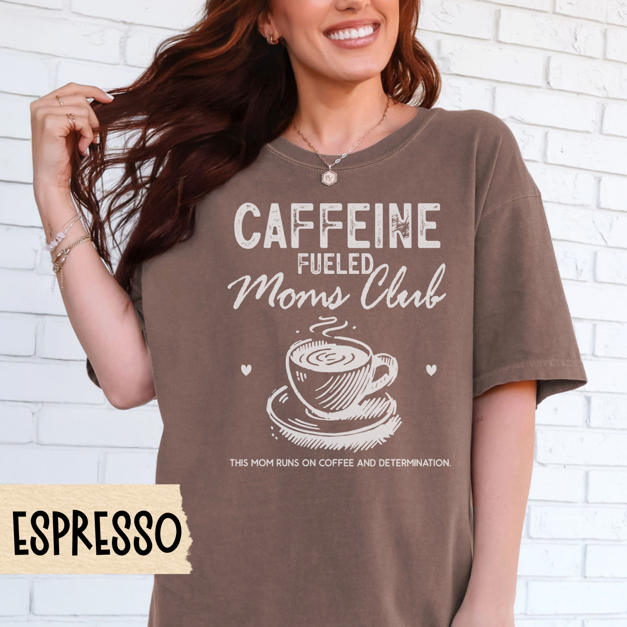 Caffeine Fueled Moms Club shirt, coffee mom shirt, funny mom gift, Comfort Colors tee, mom life shirt, Mother's Day gift, coffee lover shirt