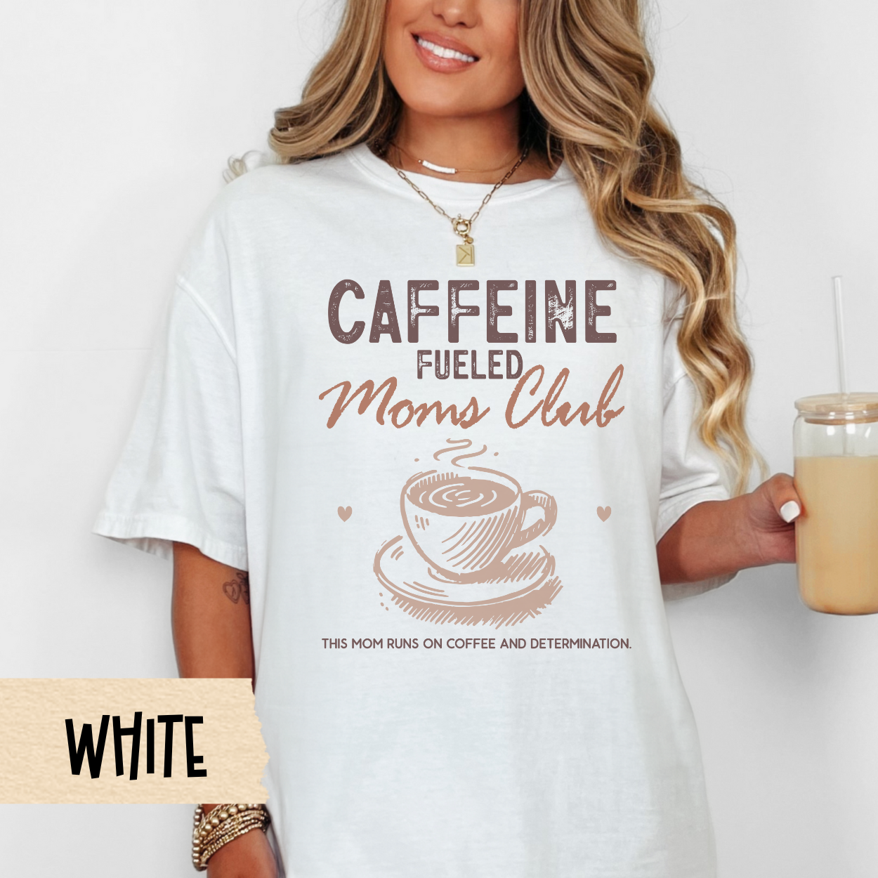 Caffeine Fueled Moms Club shirt, coffee mom shirt, funny mom gift, Comfort Colors tee, mom life shirt, Mother's Day gift, coffee lover shirt