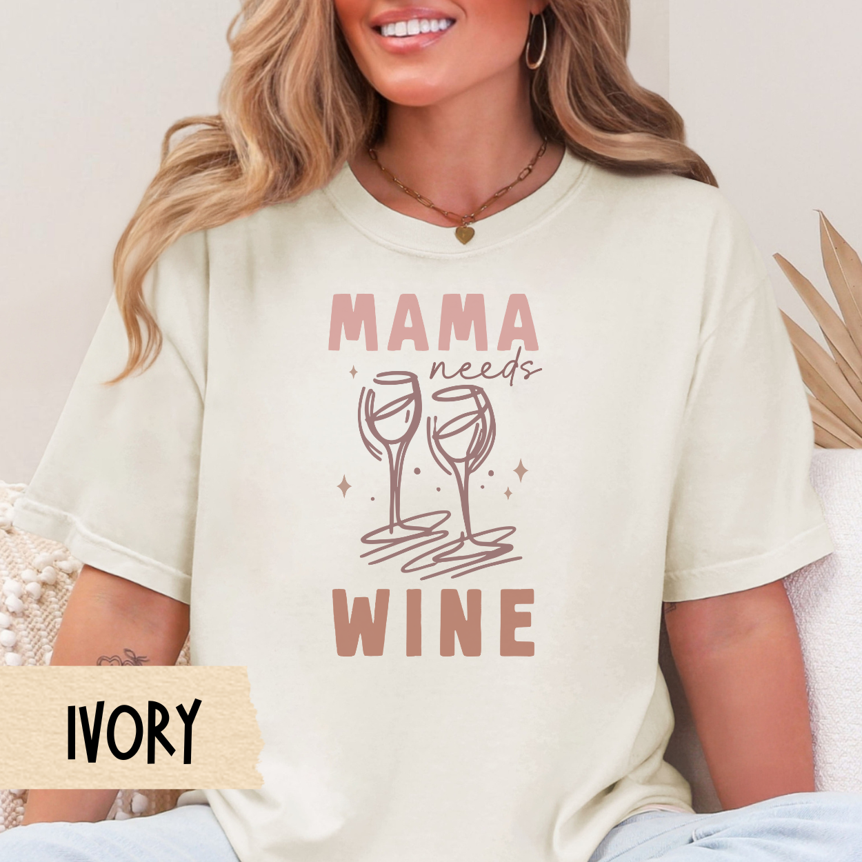 Mama Needs Wine shirt, funny mom shirt, wine lover gift, Comfort Colors tee, mom life shirt, Mother's Day gift, wine mom aesthetic
